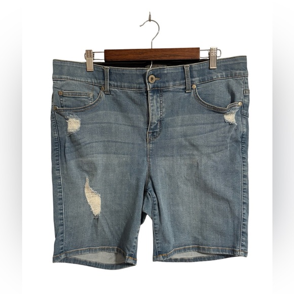 torrid Pants - Torrid - 8” Distressed Denim Shorts